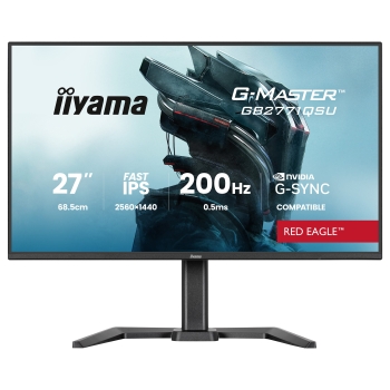 68.6 cm/27? (2560×1440) iiyama GB2771QSU-B1 16:9 QHD Fast IPS 0.5 ms (MPRT) 200 Hz HDMI 2× DisplayPort USB-C VESA 100×100 Black