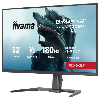 80.0 cm/31.5 (2560x1440) iiyama G-MASTER GB3272QSU-B1 16:9 IPS 0.5 ms 180 Hz HDMI ×2 DisplayPort USB-Hub VESA Speaker Black