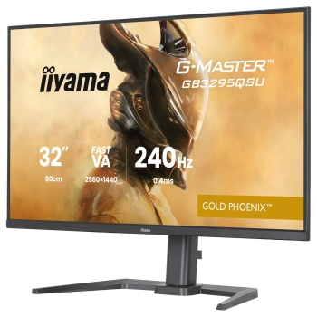 Preview: 80.0 cm/31.5 (2560×1440) iiyama G-MASTER GB3295QSU-B1 16:9 Fast VA 0.4ms (MPRT) 240Hz HDMI 2.1 ×2 DisplayPort 1.4 USB Hub VESA Speaker Black