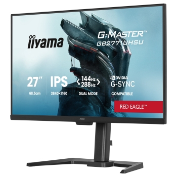 Preview: 68.6 cm/27 (3840×2160) iiyama G-MASTER GB2771UHSU-B1 16:9 IPS 0.8 ms 144 Hz HDMI 2.1 ×2 DisplayPort 1.4 USB Hub VESA Speaker Black