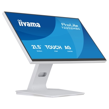 54.6 cm/21.5 (1920x1080) iiyama ProLite T2252MSC-W2AG 16:9 IPS 5 ms Touch10pt HDMI DisplayPort USB-Hub Speakers VESA White