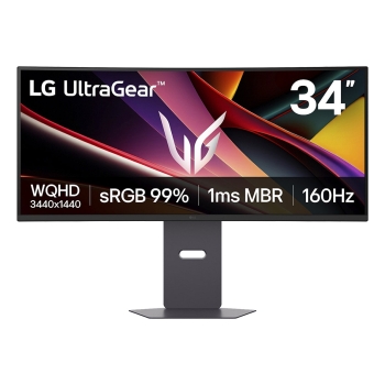 86.4 cm/34 (3440×1440) LG UltraGear 34G600A-B 21:9 VA 1 ms (MBR) 160 Hz HDMI ×2 DisplayPort FreeSync Premium HDR10 Black