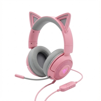Razer Kraken Kitty V3 X Quartz (rosa/grau. 3.5-mm-Klinkenstecker)