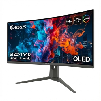 124.46cm/49 (5120x1440) LC-Power LC-M49QCO 32:9 Curved QD-OLED 0.03ms 144Hz 2xHDMI DisplayPort USB-C Black