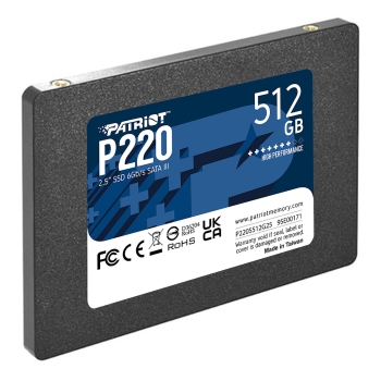 Preview: 2.5 Patriot P220 512 GB (schwarz. SATA III 6 Gb/s. 2.5)