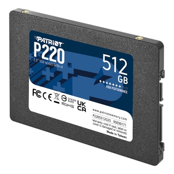 Preview: 2.5 Patriot P220 512 GB (schwarz. SATA III 6 Gb/s. 2.5)