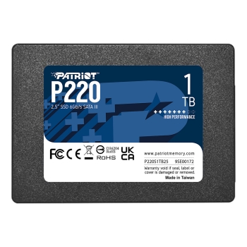 2.5 Patriot P220 1 TB (schwarz. SATA III 6 Gb/s. 2.5)