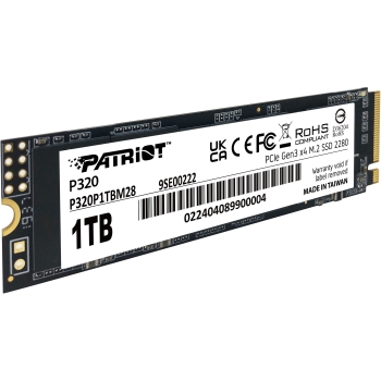Preview: M.2 Patriot P320 1 TB (PCIe 3.0 x4. NVMe 1.3. M.2 2280)