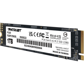 Preview: M.2 Patriot P320 1 TB (PCIe 3.0 x4. NVMe 1.3. M.2 2280)