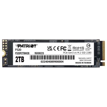 M.2 Patriot 2TB P320 PCIe 3.0 NVME 3000/2200 PE999