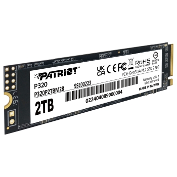 Preview: M.2 Patriot 2TB P320 PCIe 3.0 NVME 3000/2200 PE999