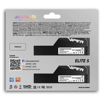 Preview: PC6000 Patriot 32GB (2x16) Viper Elite 5 Ultra CL28