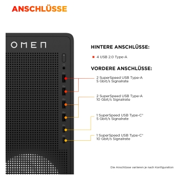 Preview: HP OMEN 16L TG03-0474ng Gaming Desktop R7-8700F 32GB/1TB SSD RTX 5060Ti nOS