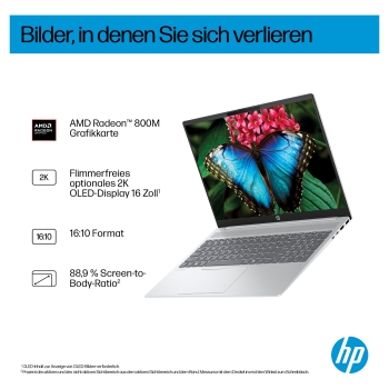 Preview: HP OmniBook 5 NGAI 16 2K OLED Ryzen AI 7 350 32GB/1TB SSD Win11 Home - 16-AG1477NG
