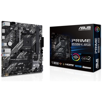 ASUS PRIME B550M-K ARGB (AMD.AM4.DDR4.mATX)