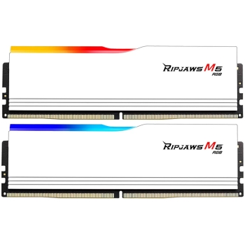 G.Skill 64GB DIMM 6400 (2x 32 GB) Dual-Kit (wei. F5-6400J3239G32GX2-RM5RW. Ripjaws M5 RGB. INTEL XMP)