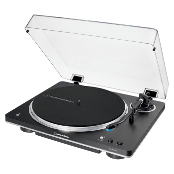 Audio Technica AT-LP70XBTBS (schwarz/silber. Integrierter Phono-Vorverstrker. Bluetooth. Vollautomat. Riemenantrieb)