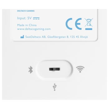 Preview: Deltaco Gaming Tastatur WK95R wireless. RGB. weiß