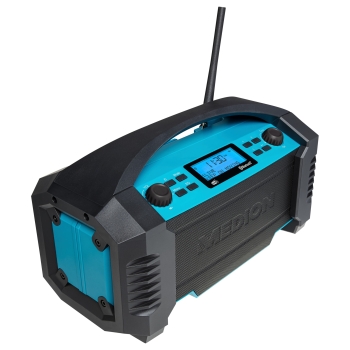 Preview: Medion MD 43320 DAB+ Baustellen-Radio blau / schwarz