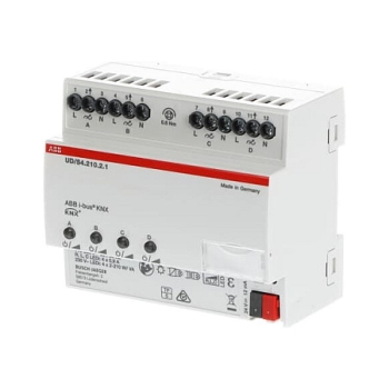 Preview: ABB UD/S4.210.2.1 LED-Dimmer 4 x 210 W/VA. Busch-Installationsbus KNX REG-Univer