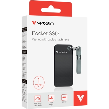Preview: 1TB Verbatim Pocket SSD USB 3.2 black/grey retail