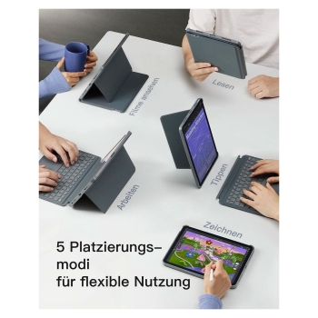 Preview: inateck Keyboard iPad 11 iPad Air 4-6 Com. QWERTZ gray