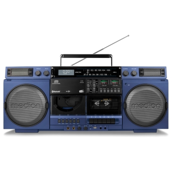 Medion LIFE® P66538 Retro-Boombox blau