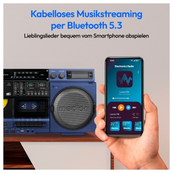 Preview: Medion LIFE® P66538 Retro-Boombox blau