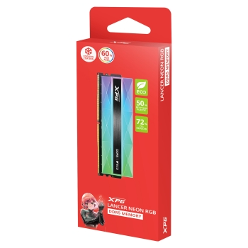 Preview: ADATA 16GB DIMM 6400 (1x 16 GB) (silber. AX5U6400C3216G-CLANRSG. Lancer Neon RGB. INTEL XMP. AMD EXPO)