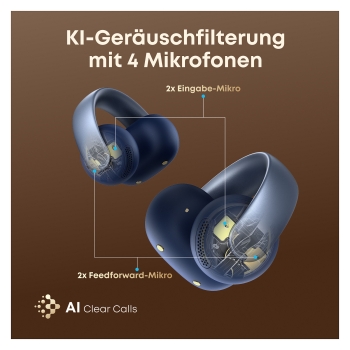 Preview: ANKER Soundcore AeroClip blue Open-Ear Clip-Earbuds Hi-Res Sound LDAC NC IP55 KI-gesttzte Telefonate