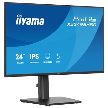 60.5cm/24 (1920x1080) iiyama ProLite XB2496HSC-B1 16:9 IPS 3ms 144Hz HDMI USB-C USB VESA Speaker Black
