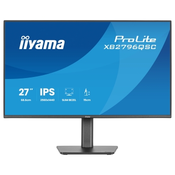 Preview: 68.5cm/27 (2560x1440) iiyama ProLite XB2796QSC-B1 16:9 IPS 4ms 75Hz HDMI USB-C USB VESA Speaker Black