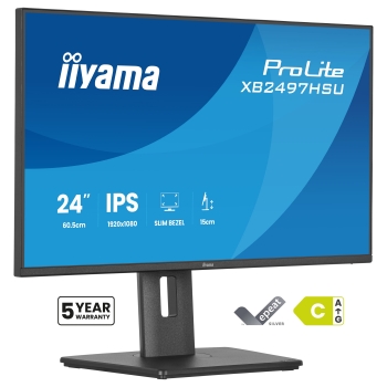 60.5cm/23.8 (1920x1080) iiyama ProLite XB2497HSU-B1 16:9 IPS 4ms 120Hz HDMI DisplayPort USB VESA Speaker Black