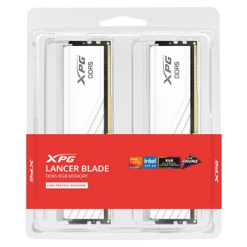 Preview: 64GB ADATA DIMM 6000 (2x 32 GB) Dual-Kit (wei. AX5U6000C3032G-DTLABRWH. Lancer Blade RGB. INTEL XMP. AMD EXPO)
