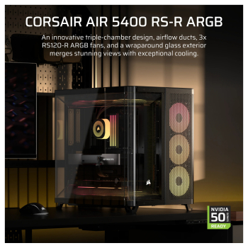 Preview: Midi Corsair Air 5400 RS-R ARGB Schwarz ATX Gaming Geh�use