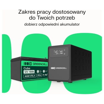 Preview: Green Cell UPSLPPC1200 Uninterruptible Power Supply AVR UPS 2000VA 1200W PowerCore 24 VDC with LCD Display