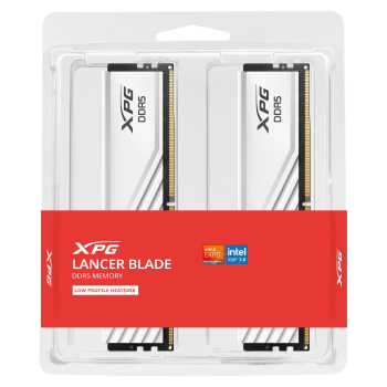 Preview: 32 GB (2x 16 GB) ADATA DIMM 6400 Dual-Kit (white, AX5U6400C3216G-DTLABWH, XPG Lancer Blade, INTEL XMP, AMD EXPO)