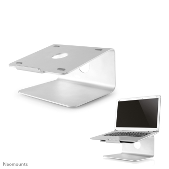 Neomounts Deskstand Laptop/IPAD-Ständer silber alu gebürstet