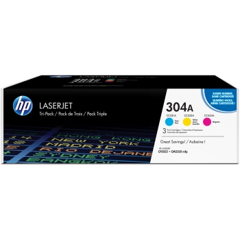 HP 304A original Toner cartridge CF372AM cyan magenta yellow standard capacity 3 x 2.800 pages 3-pack