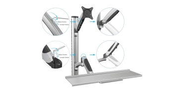 Preview: DIGITUS WAH 17-27 1TFT        2Gelenke    silber  Max. 6KG