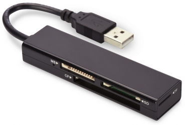 Ednet USB2.0 Multi-Kartenleser 4-Port schwarz