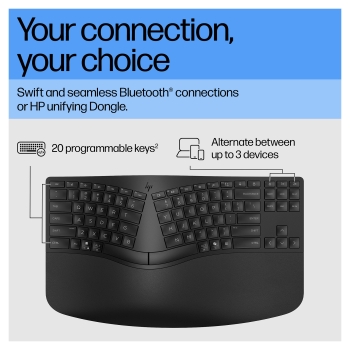 HP 965 BLK Ergonomic Wireless Keyboard