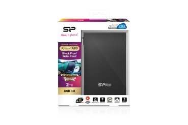 Preview: Silicon Power Festplatte 6.3cm 2TB USB3.0 A80 Black/Shock/Wa extern retail
