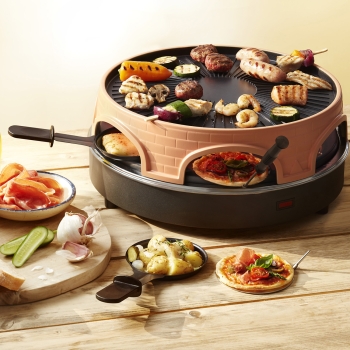 Emerio Kombi-Pizza Ofen,Pizzarette,Raclette,Grill, 6 Pers.