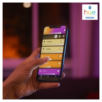 Preview: Philips Hue White&Col. Amb. Bloom Tischleuchte schwarz 500lm