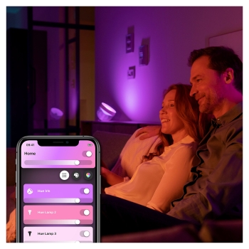 Preview: Philips Hue White & Color Ambiance Iris Tischleuchte Schwarz 570lm
