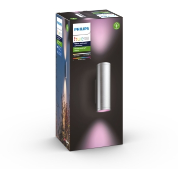 Preview: Philips Hue White & Color Ambiance Appear Wandleuchte rund Edelstahl 1200lm