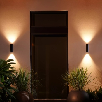 Preview: Philips Hue White & Color Ambiance Appear Wandleuchte rund Schwarz 1200lm