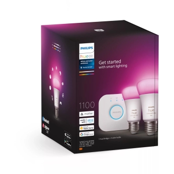 Preview: Philips Hue StiWa White & Color Ambiance E27 2er Starter Set