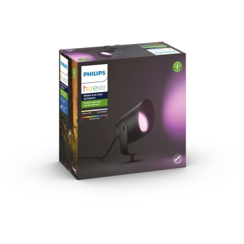 Preview: Philips Hue White & Color Ambiance Lily XL Spot 1 flg. Schwazr Verlängerung